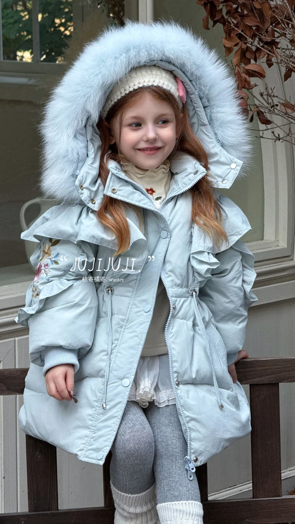 冬款大上新《海德花园》新标90白鸭绒女童百搭法式休闲羽绒服D62033