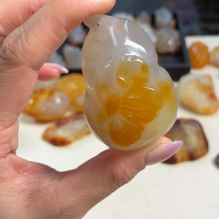 玛瑙/玉髓未镶嵌吊坠(不含链)