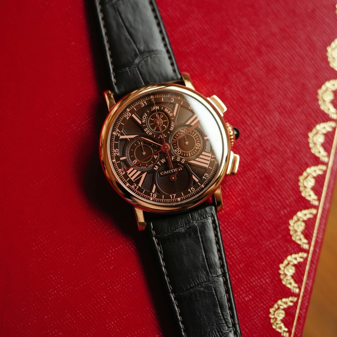 99新 Cartier/卡地亚 卡地亚伦敦咖啡盘/W1556225/17年全套/42mm