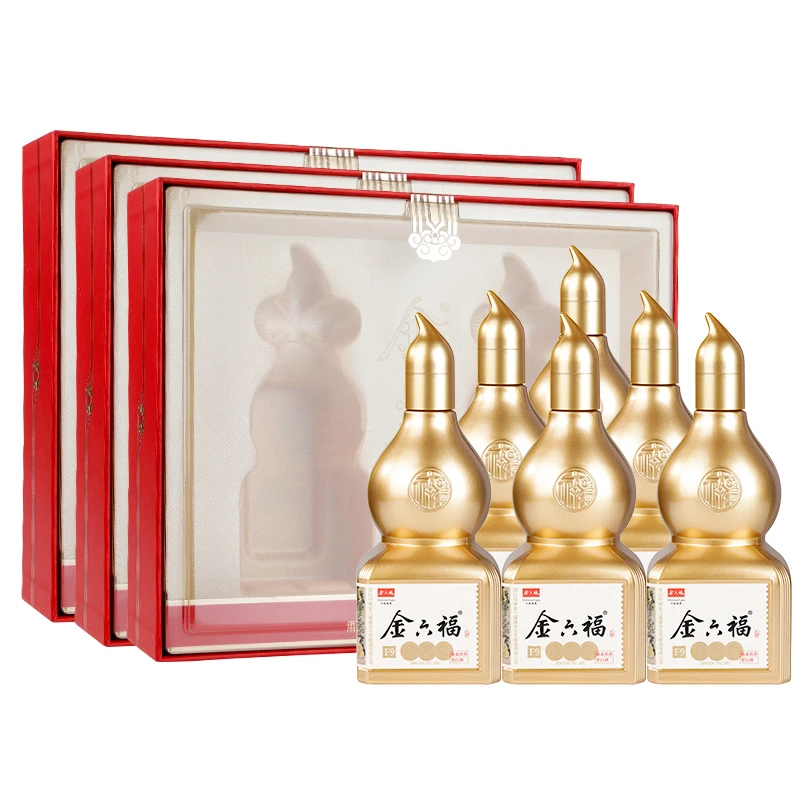 金六福F9绵柔浓香型52度纯粮白酒礼盒装整箱酒商务宴请优级