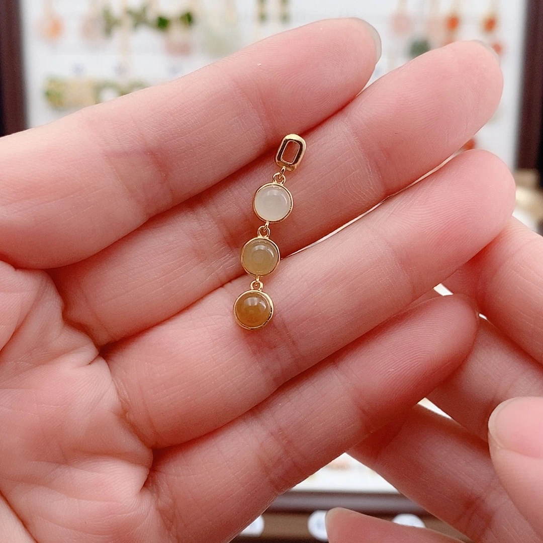 海***）南红玛瑙银S925镶嵌耳饰