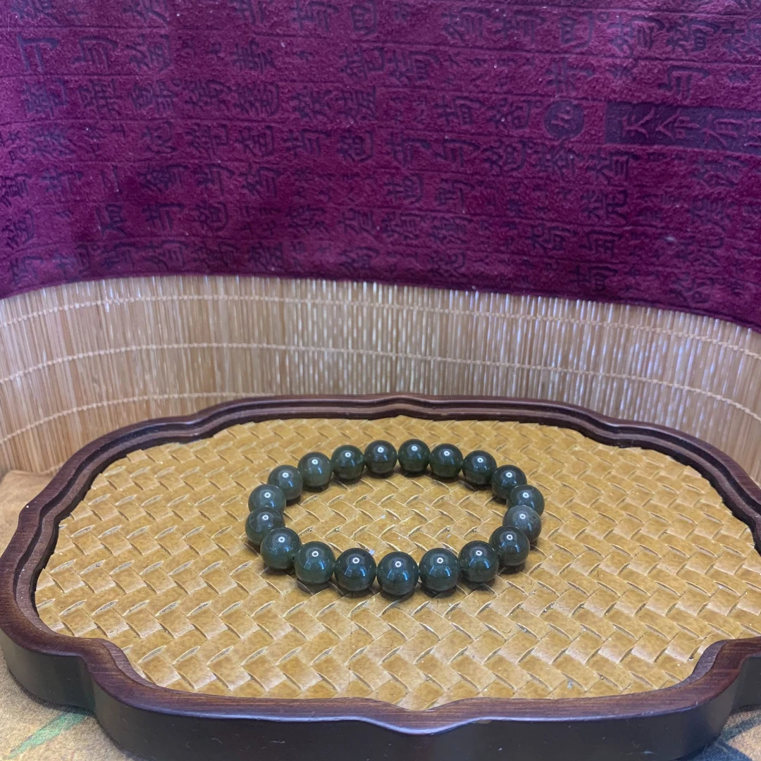 K和田玉圆珠手串（卡10）0075