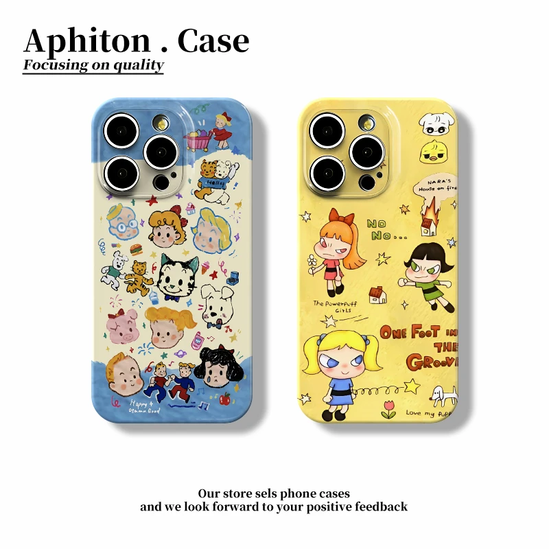 奥菲顿原田治飞天小女警适用iphone16菲林手机壳华为vivo小米oppo