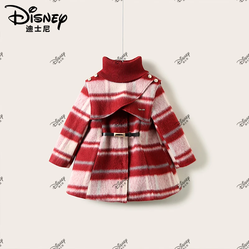 【TQ】Disney/迪士尼女童冬款新款休闲洋气条纹大衣外套XCR4SJ009