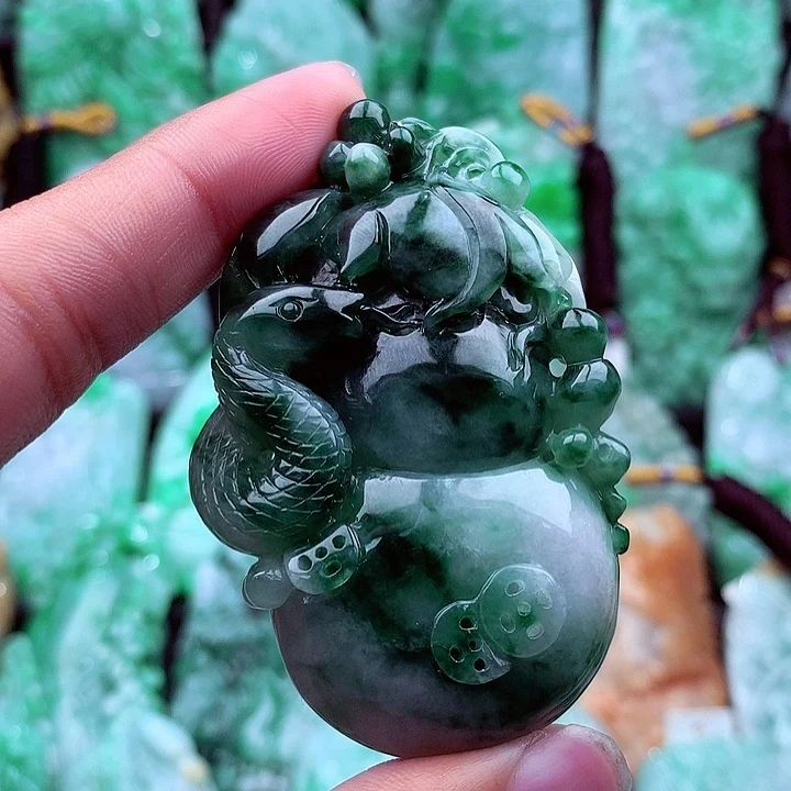 天然A货翡翠葫芦