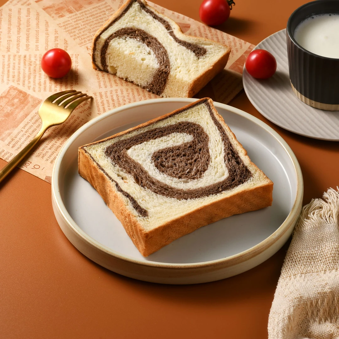 【禾丰限量】真原味双色牛乳厚切吐司原味低甜代糖饱腹早餐代餐