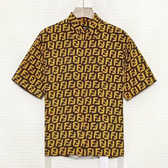 95新 FENDI/芬迪 老花满印 短袖衬衣/38码/XG-Y25552