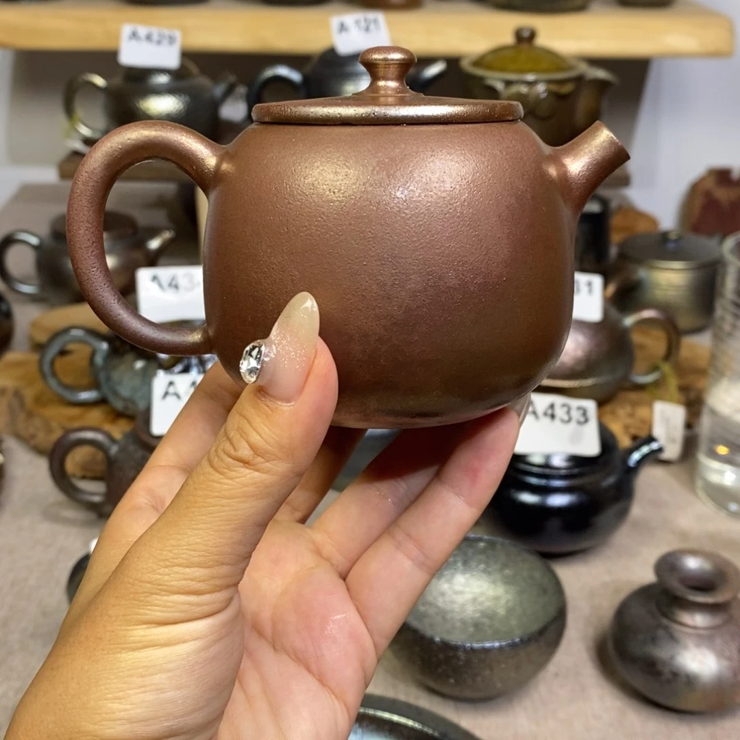 建水紫陶柴烧茶壶