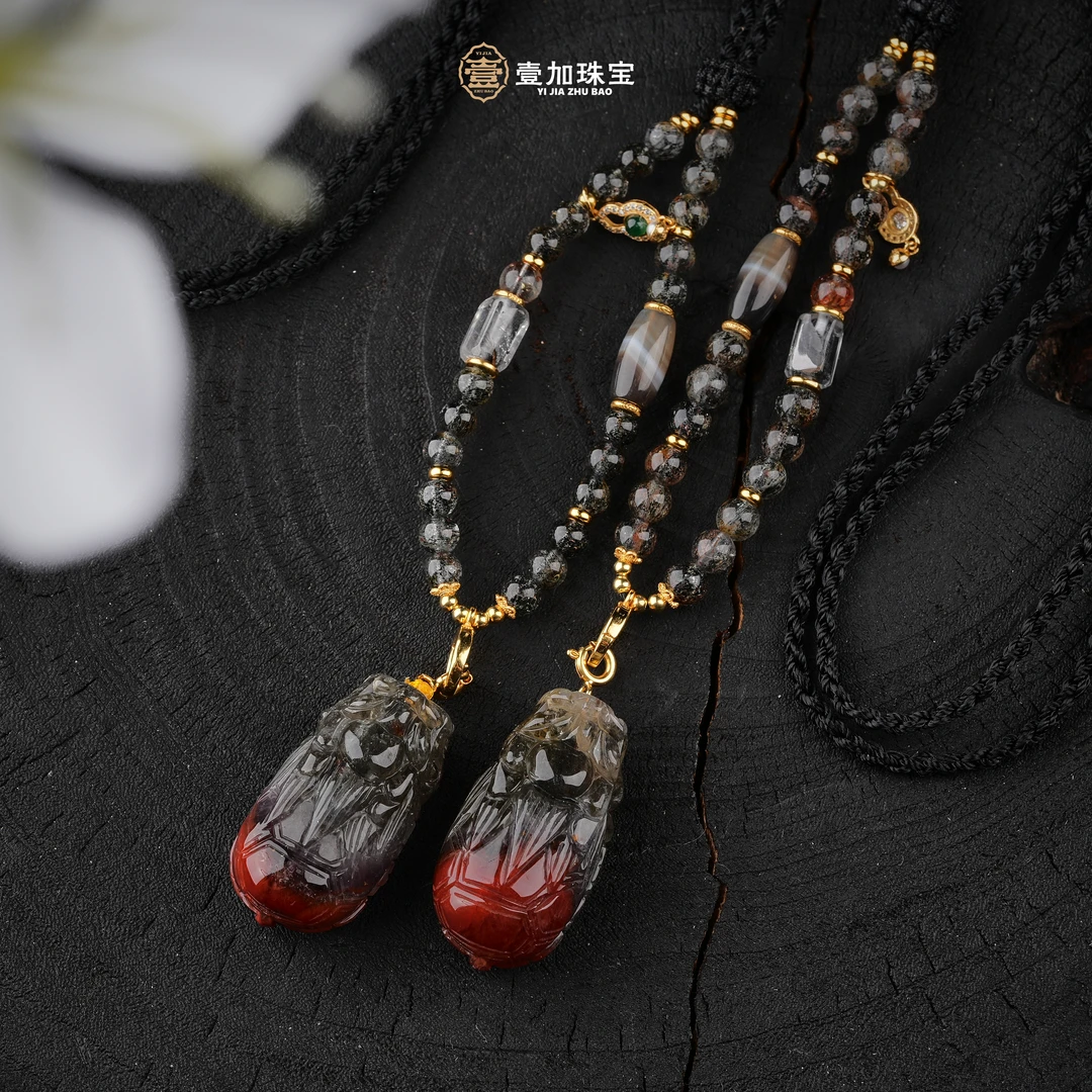 壹加田田|手工设计极光L龟水晶多宝项链多样性发一7548n