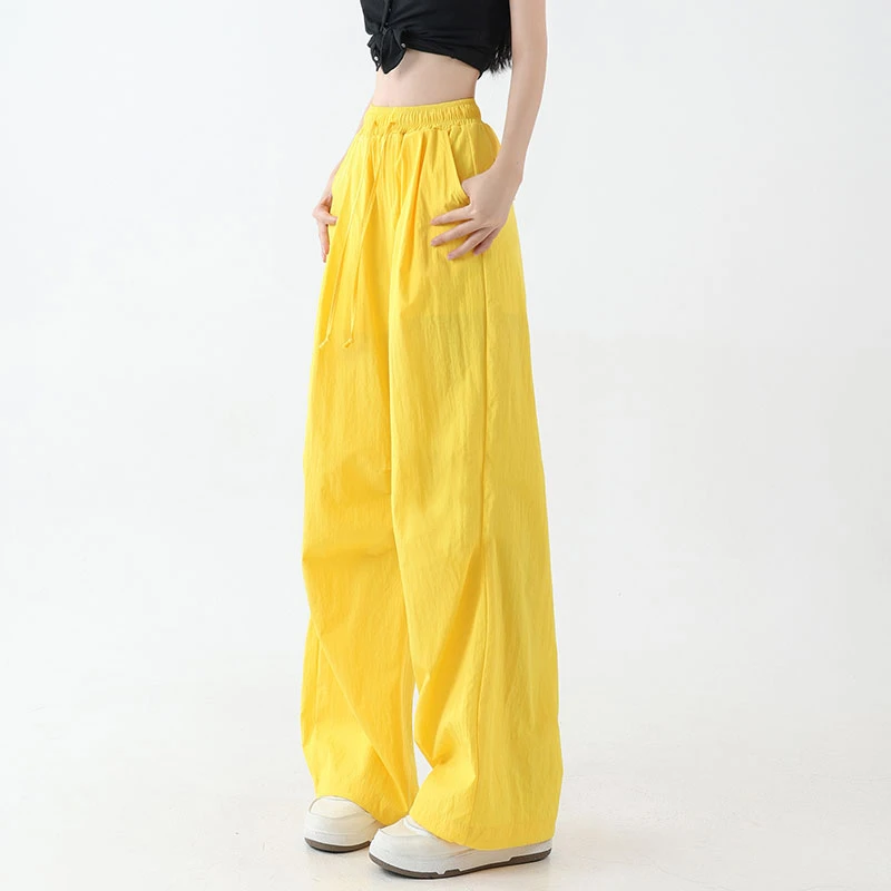 XVRV2025新品夏季宽松慵懒风阔腿裤透气速干健身两穿垂坠感运动裤