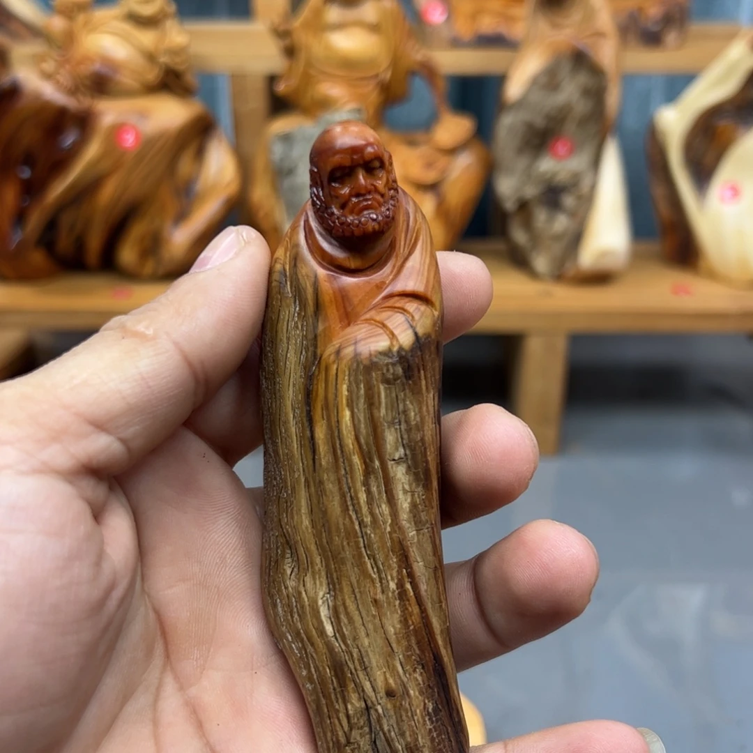 周***木崖柏木摆件手把件