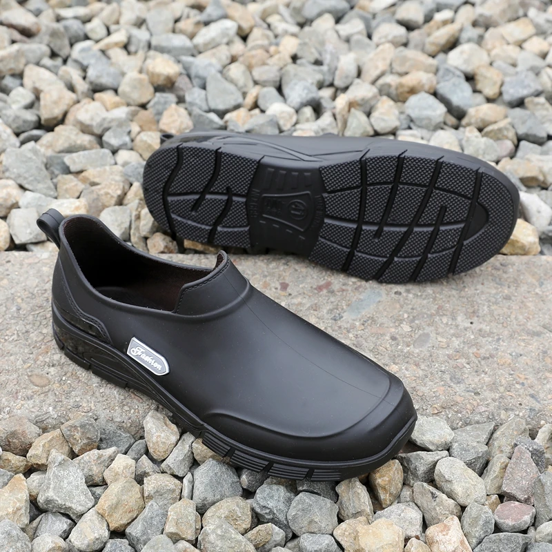低帮水鞋男款防水2025新款外卖成人雨靴防滑工地胶鞋短筒雨鞋男士