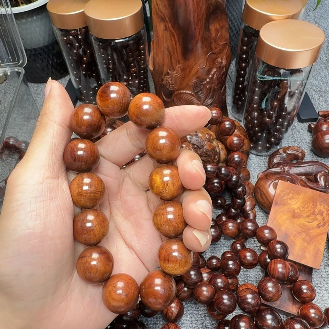 黄花梨/降香黄檀手串/手链海南黄花梨精工1.8