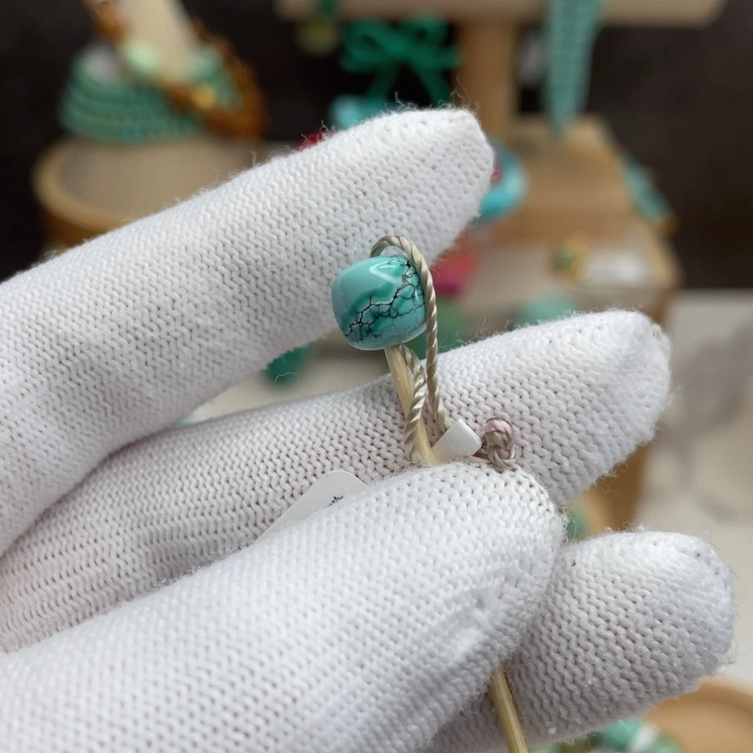 未镶嵌绿松石水草纹单珠卡8.5