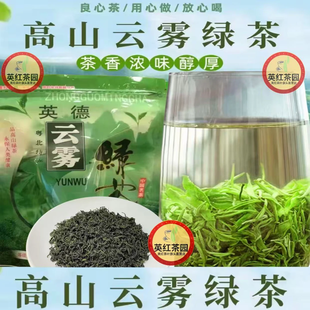 云雾茶英德绿茶明前春茶炒青绿茶高山云雾绿茶茶叶绿茶2025新茶