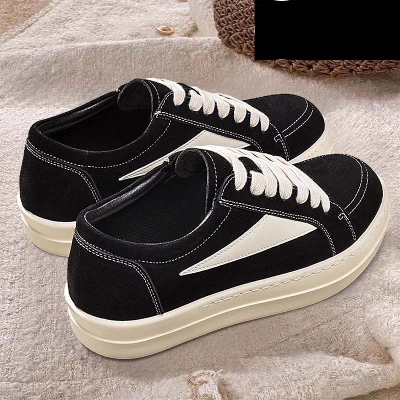 ro小三角标休闲板鞋男秋冬新款VIBE风厚底增高透气高级感低帮女鞋