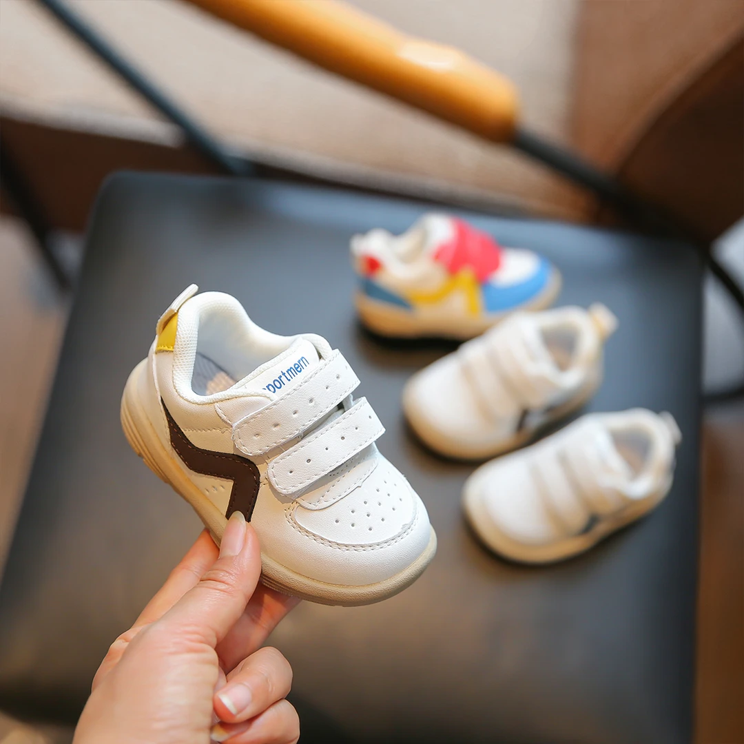 Sportmern宝宝鞋儿童机能鞋软底透气幼儿学步鞋拼色小白鞋女宝鞋