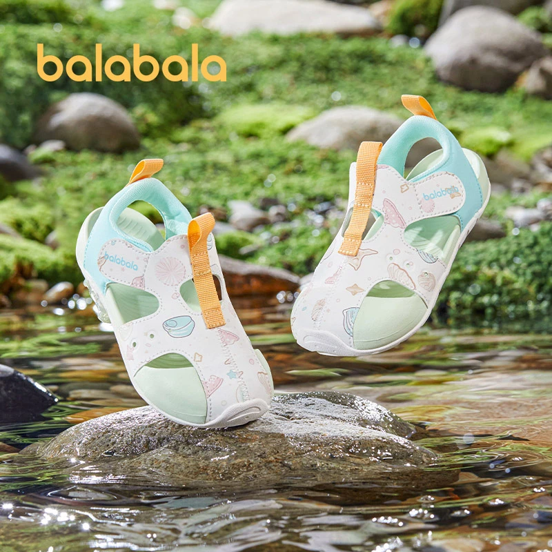 巴拉巴拉童鞋儿童运动凉鞋男女童宝宝学步鞋子透气2025夏包头防滑