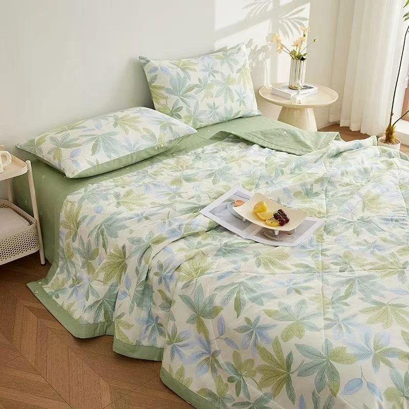 【30天试睡】夏季凉感清风叶语夏被双面款夏被盖毯机洗