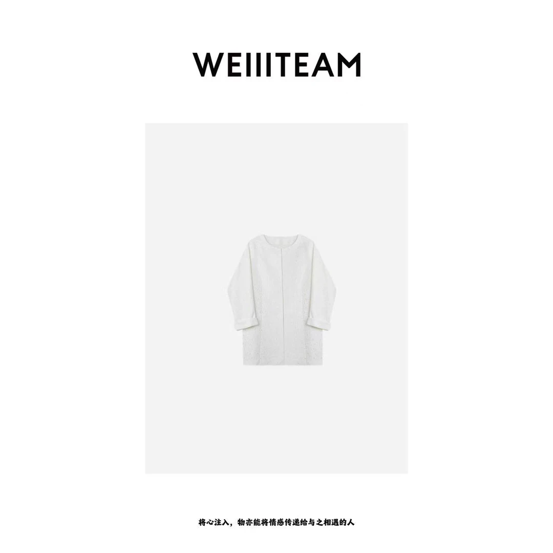 WEIIITEAM  法式重工钩花镂空外套  86429