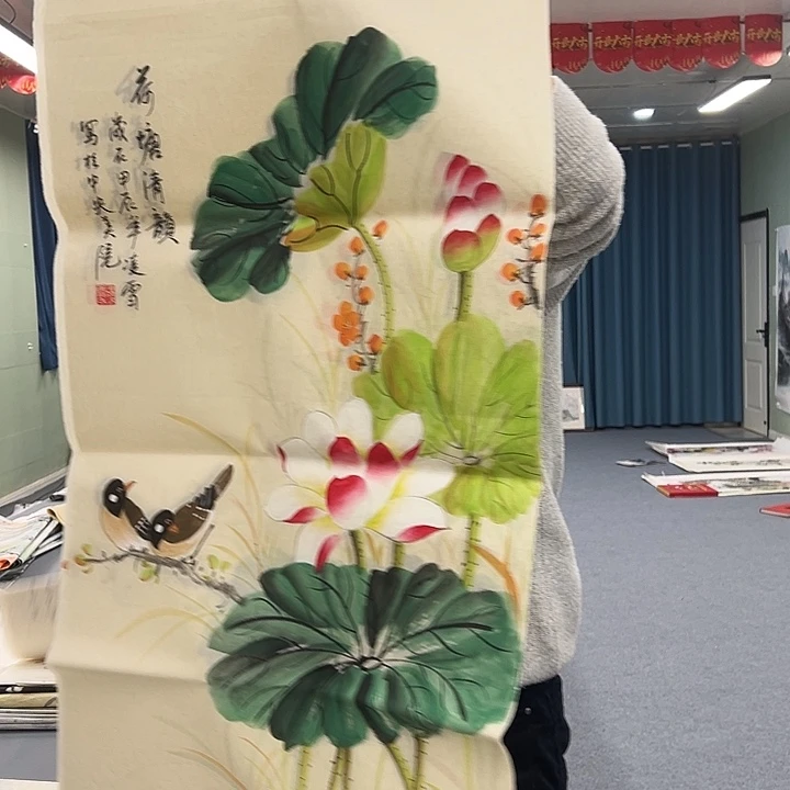 国画我们一起加油努力