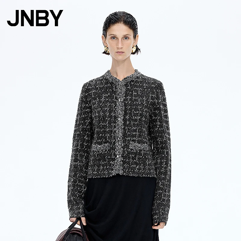【商场同款】JNBY/江南布衣25冬新品毛针织衫修身开襟5P0312600