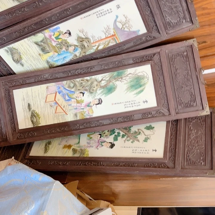 摆件开****张陶瓷摆件不固定一组4个