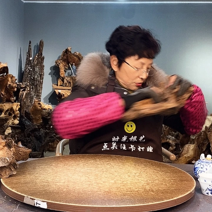 茶盏石**转355株木底座随行根艺