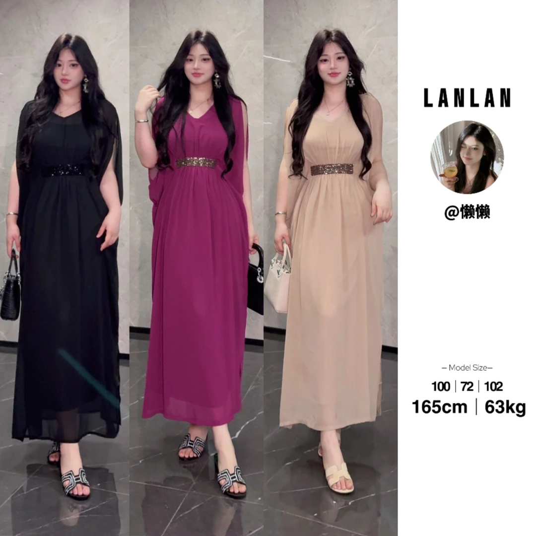 Lanlan-【缪斯之语】夏季新款轻奢高级感收腰连衣裙法式套装气质