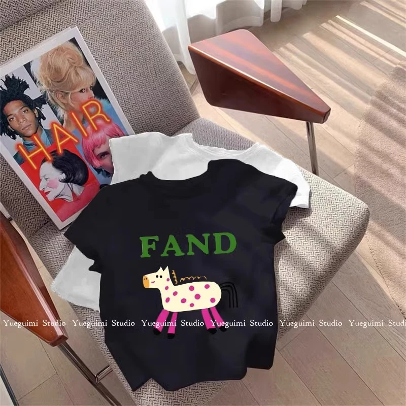 2025新款港味复古黑色短袖t恤女夏季修身辣妹小个子短款上衣