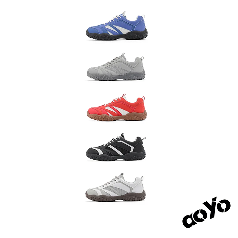 aoyo厚底增高德训鞋 登山旅游透气网面轻便耐磨休闲鞋山系赛车鞋