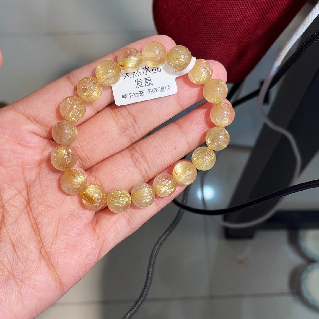 未镶嵌手串发晶顺发金发9.8m