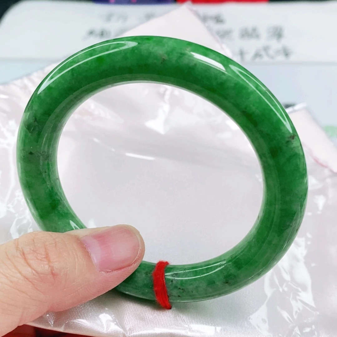 未镶嵌手镯翡翠55圈口圆条