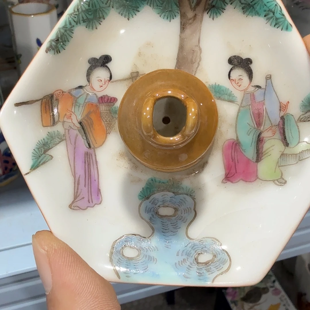 瓷片摆件手绘瓷器全部处理