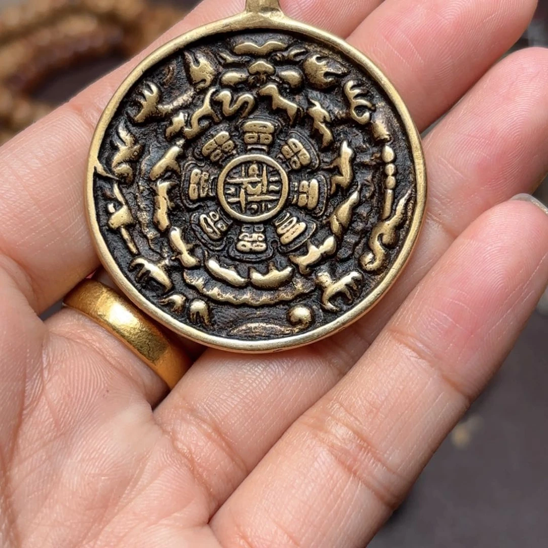 抱**拙铜星月菩提吊坠项链