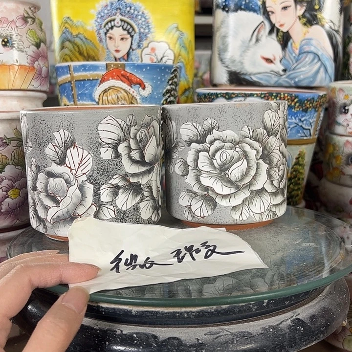 景德镇手绘花盆性价比超高