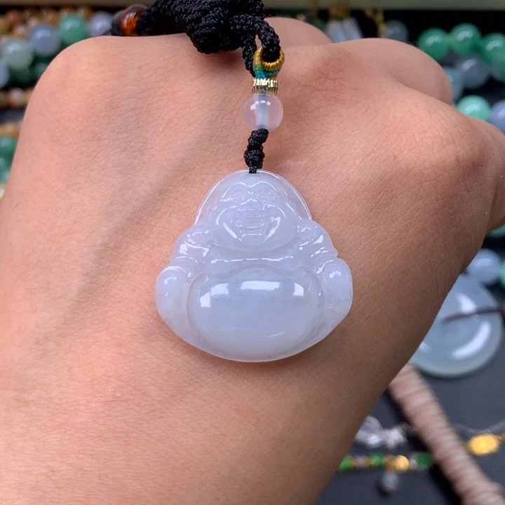 翡翠未镶嵌颈饰佛公