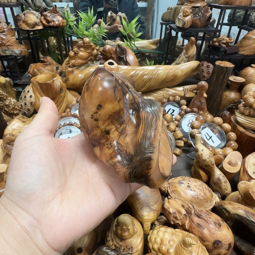 柏木（崖柏）太行崖柏陈化黑油原皮虫漏留疤把把壶