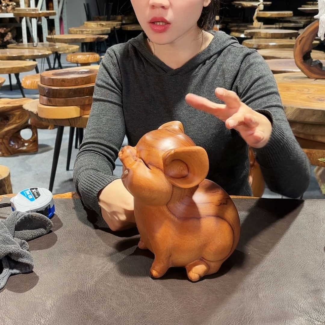 香樟木精品手作小福猪