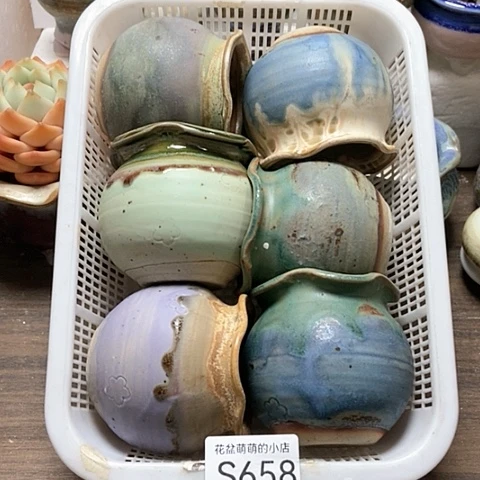 紫砂花盆658微瑕品口径5到5.5左右