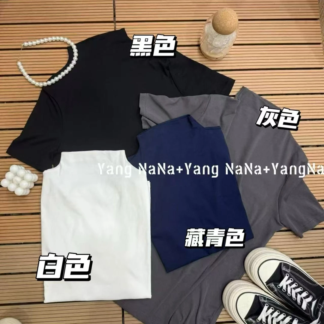【秋季流行色】百搭大版时尚秋款半高领显瘦打底T恤99955
