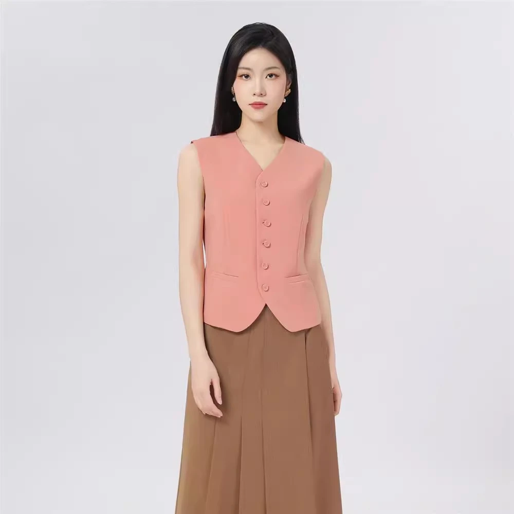 【商场同款】无袖西装马甲时尚简约通勤气质轻奢纯色外套女5400871