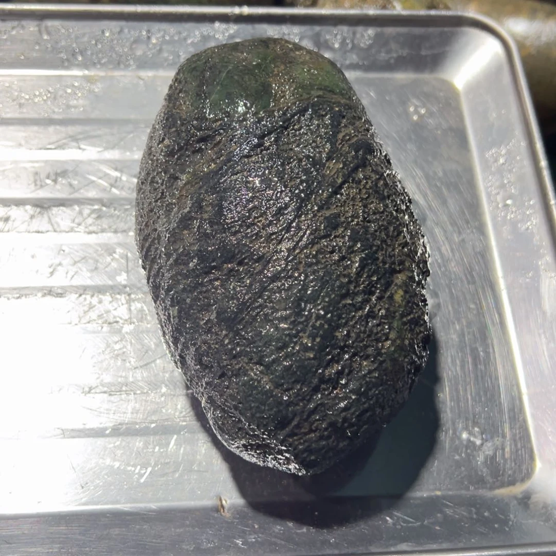 未镶嵌蛇纹石玉西藏藏玉药王石米*