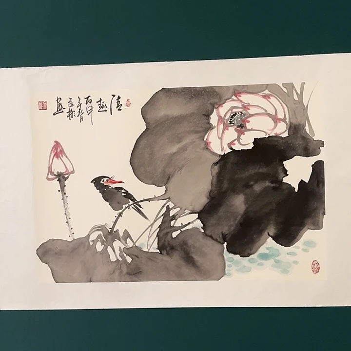国画溥老师画作画作