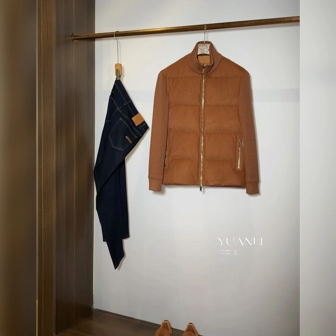 【30511-LY】高奢男装 2025年秋冬新款 男士羊毛立领新国标90鹅绒服