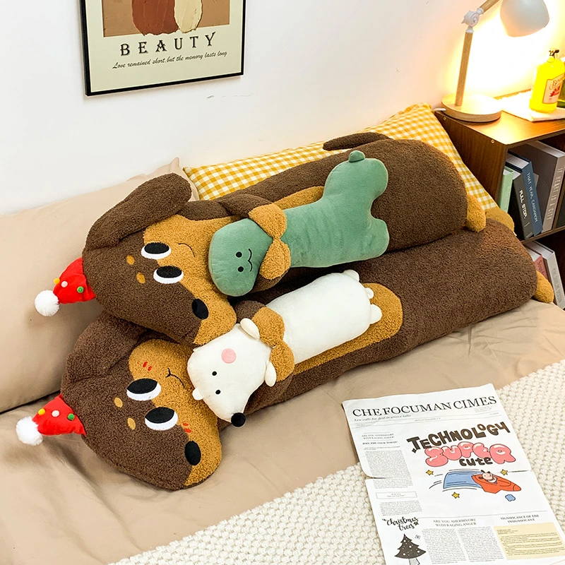 卡通腊肠狗长条抱枕可拆洗床头靠垫靠背女生睡觉夹腿专用大靠枕