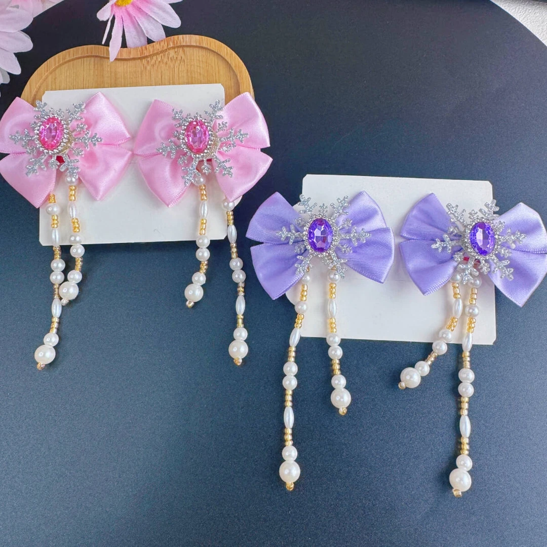 儿童公主甜美气质对夹发夹吊坠珍珠甜美仙女头饰发饰