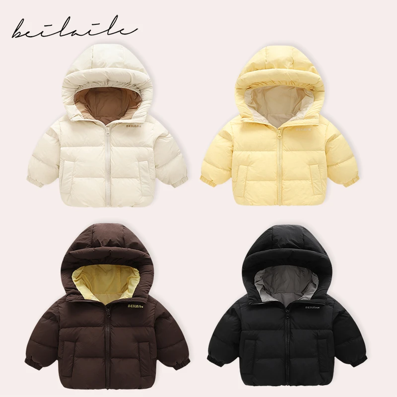【连帽三防羽绒服 小乐妈咪】婴儿童羽绒服男女宝秋冬外套j28 AM