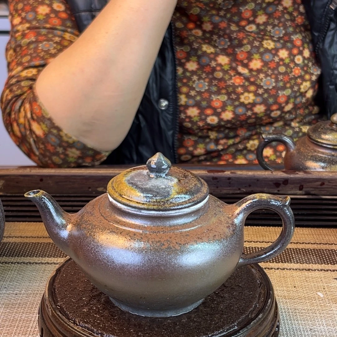 茶壶紫砂底槽清柴烧260cc