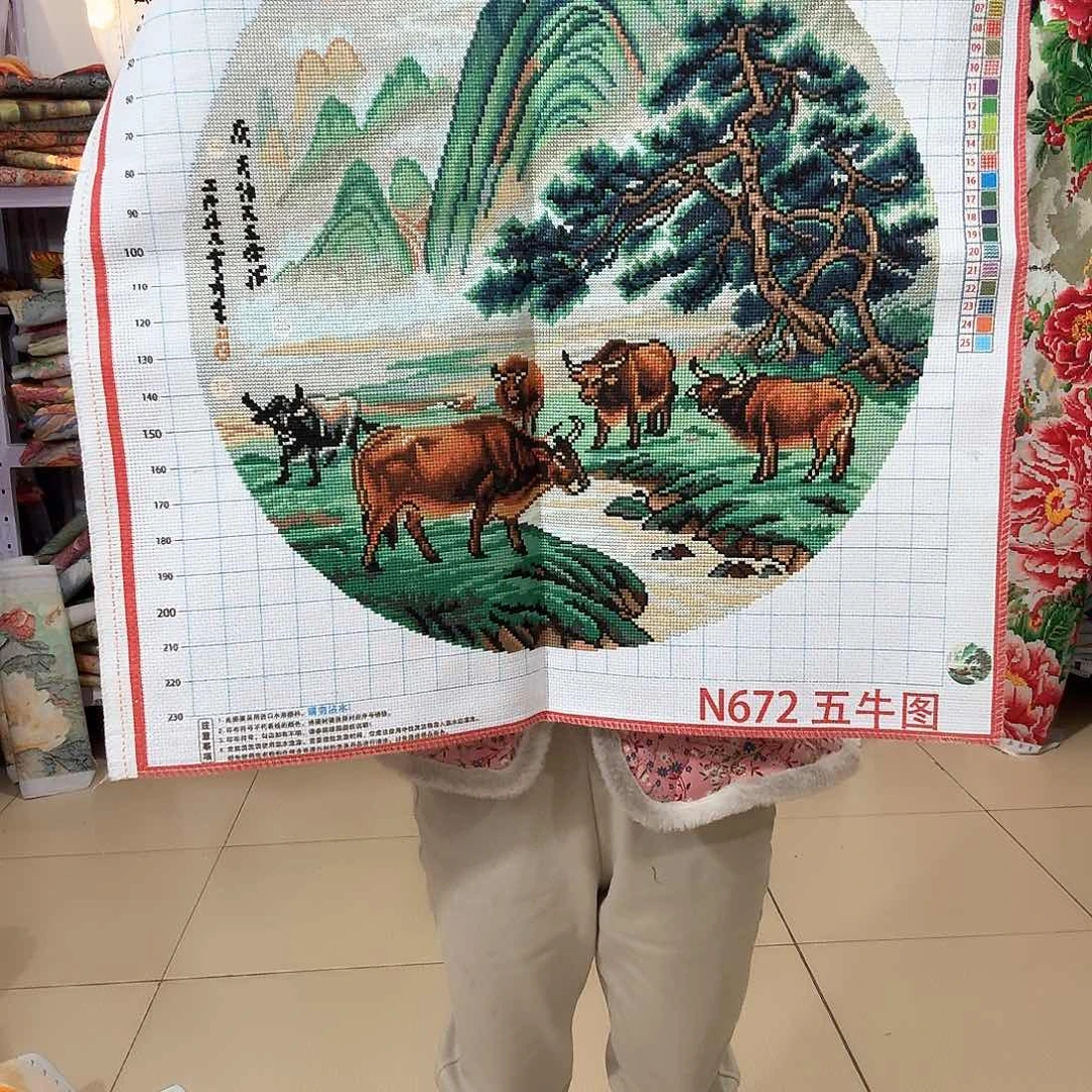 棉十字绣成品出售